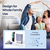 Ear Thermometer for Kids, Adults and Babies, FSA Eligible, Fever Alarm, Mute Mode, 30 Memory Recall with 21 Probe Covers - Fast Results & Easy to use, Life Time Support (Black)