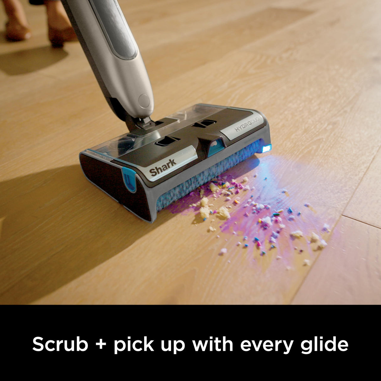 Shark WW201 HydroDuo with Dirt-Reveal Technology, Cordless, Hard Floor Cleaning System, Wet & Dry Debris Pickup, Mops & Scrubs All at Once, Hardwood, Tile, Laminate & Stone, Stone Metallic (Renewed)