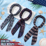 Lenwen 12 Pcs Cooling Neck Wraps Flag Ice Cool Scarf Neck Cooler Bandana Headband for Summer Hot Weather Women Men Golf Riding Outdoor
