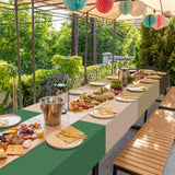 12 Pack Sage Green and Brown Plastic Tablecloth for Rectangle Tables, Safari Baby Shower Disposable Table Cover, Mallard Duck Camo Table Cloth for Jungle Forest Christmas Picnic Woodland Party Decor