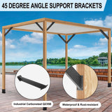8 Pcs 45 Degree Angle Support Brackets for Pergola