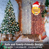 KNONEW 403ft 1000 LED String Lights Outdoor Christmas Lights 8 Modes & Timer Fairy Light Plug in Waterproof LED String Lights for Xmas Yard Tree Wedding Party Holiday Decorations (Cool White)