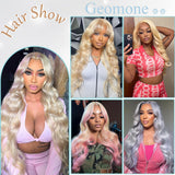 30 Inch 613 13x6 Lace Front Wig Human Hair 200 Density Body Wave Blonde Wig Human Hair Pre Plucked 613 HD Lace Frontal Wig 13x6 Body Wave Wigs With Baby Hair For Women