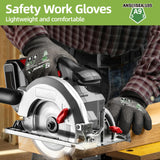 Schwer ProGuard High Level Cut Resistant Work Gloves PR3326 for Extreme Protection，ANSI A9 Cut Gloves with Reinforced Thumb, Non Slip, Durable, Touch-screen, Black 2 Pairs（L）