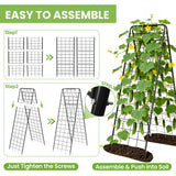 Garden Trellis for Cucumbers, 50 x 16 Inch Adjustable A-Frame Plant Support for Climbing Plants Outdoor, Vegetable, Flowers, Heavy Duty 1cm Metal Vegetable Trellis for Backyard, Raised Bed, Patio