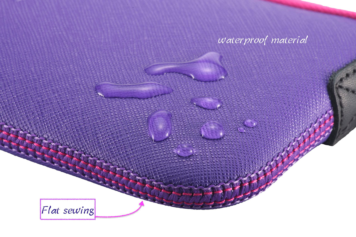 OneJoy Phone Purse bag for women, Mobile Phone Bag for Men, Neoprene Phone Pouch Case Carrying with Clip & Puller for iPhone, Phone Wallet with Lanyard M Size [Purple]