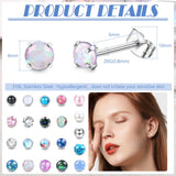 YADOCA 21 Pairs Hypoallergenic Surgical Steel Stud Earrings for Women Men