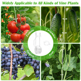 24+240P Tomato Roller Hooks with 49.2FT String and Tomato Trellis Clips, Pletpet Roller Hooks for Tomatoes Trellis Roller Hooks with Twine for Vine Plant Twine Crop