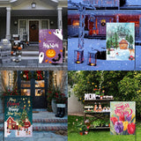 CDLong Seasonal Garden Flag Set of 12 Double Sided 12 x 18 Inch Yard Flag, Small garden flags for outside, Christmas Spring Seasonal Flag for Outdoor Holiday Decorations