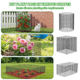 PASARA 10 Pack Plant Protectors from Animals, 13 Inch Round Cloche Plant Cages with Sturdy Chicken Wire Mesh, Garden Cages to Keep Animals Out for Vegetables & Flowers, Includes Support Stakes