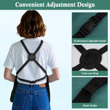 LUCKIPLUS Gardening Apron, Garden Apron for Women with Pockets, Waterproof 600D Heavy Duty Cross Back Work Tool Aprons for Men Gardeners Painting