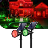 InnoGear Solar Lights Outdoor Waterproof Halloween Christmas Solar Garden Light for Outside Yard Landscape Lighting Pathway Spot Lights Spotlight Wall Light Auto On/Off, 2 Pack (Red and Green Light)
