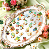 Landical 30/60 Pcs Cute Enamel Pins Bulk Plant Flower Animal Halloween Gothic Fall Pumpkin Cartoon Lapel Pin Brooches Jewelry Gift for Backpack Clothes Hats Accessories(30 Pcs,Plant)