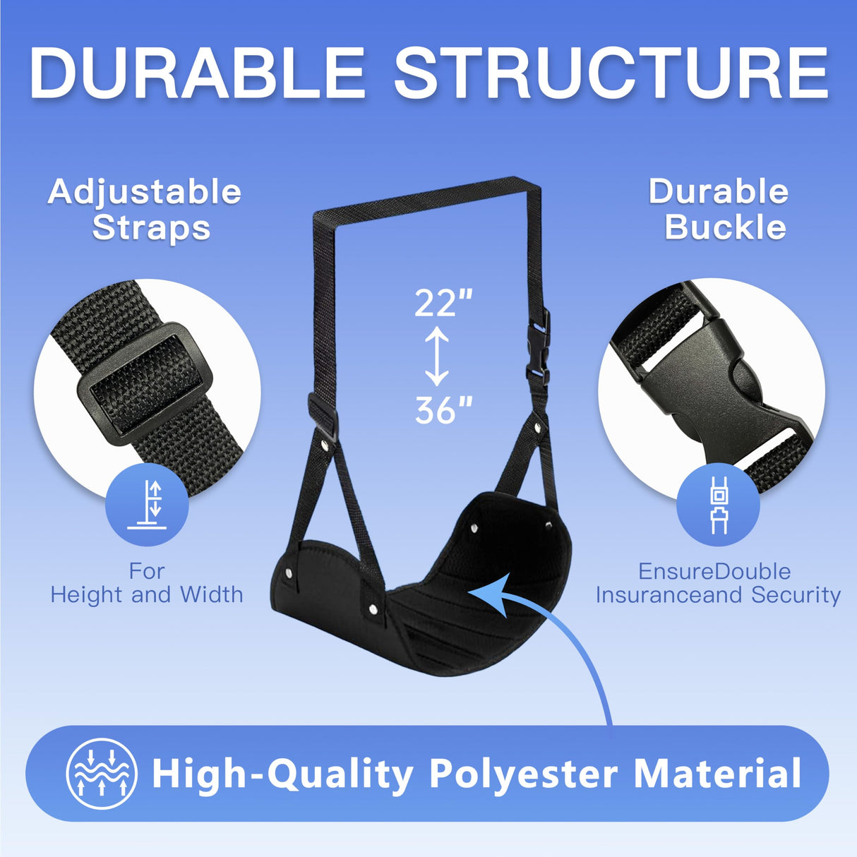 2-Pack Airplane Travel Footrest Hammock - Perfect Airplane Foot Hammock to Relax Your Feet - Travel Essentials Comfy Foot Hanger Plane Footrest for Long Trip