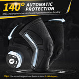 CAMBIVO Knee Brace for Men & Women, 2 Pack Knee Compression Sleeve for Knee Pain Relief, Knee Brace with Side Stabilizers & Patella Pad for Meniscus Tear, Gym Running Working Out（Large, STS-Black）