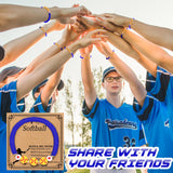 Ecation 20 Set Softball Bracelets Team Gift Bulk Softball Senior Night Adjustable Bead Ball Charm Bracelet with Inspirational Card for Sport Team Sport Lovers Player Gifts Birthday Party(Blue)