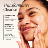 Farmacy Makeup Remover Cleansing Balm - Green Clean Waterproof Makeup Remover + Oil Based Cleanser - Gentle Exfoliating Double Cleanser - Melts From Balm to Milky Lather (200ml)