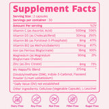 My Happy Flo PMS Support Supplement for Women with Iron, PMS Relief Hormone Support for Women, 10-in-1 PMDD Supplements for Women | DIM & I3C Indole-3-Carbinol for Cramp Relief, Heavy Flow - 60 Caps