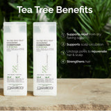 GIOVANNI Tea Tree Triple Treat Invigorating Conditioner - Cooling Peppermint, Eucalyptus, Rosemary, Helps Dry Flaking Scalp, Paraben Free, Helps to Moisturize, Smooth & Detangle - 128 oz
