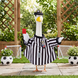 EKOREST Soccer Referee Porch Goose Outfits for 23 Inch Statue
