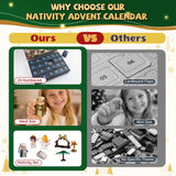 Nativity Advent Calendar 2026 for Kids, 24-Day Christmas Building Block Set