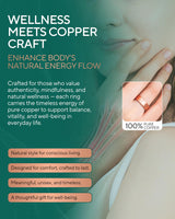 TheraCopper Pure Copper Rings for Women & Men, 2-Pack (6mm Hammered)