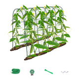 iGreely Cucumber Trellis for Raised Bed, U-Shape Garden Arch Metal Support for Climbing Plants, Metal Arch Vegetables Trellis, Plant Support for Vine (Green, 69.3" L×30" W×47.2" H)