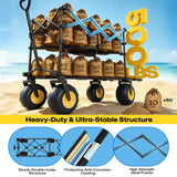 VELUVIA 400L Double Decker Beach Wagon with Big Balloon Wheels for Sand