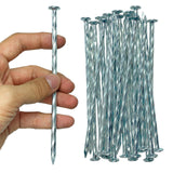 Artificial Turf Stakes Galvanized Spiral Landscape Spikes 6IN Weed Barrier Fabric Stakes for Paver Edging, Gardening Lawn Edging, Carpentry and More (52 PC)