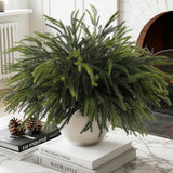 12Pcs Christmas Norfolk Pine Stems, 24'' Real Touch Branches Greenery Picks