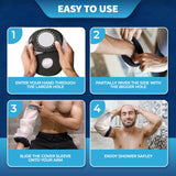 Blue Shoe Guys Reusable Waterproof Picc Line Cast Covers For Shower Arm, L/XL for Proper wound protection PICC Line Shower Cover and Waterproof Sleeve Protector for IV, Shower sleeve for Upper Arm