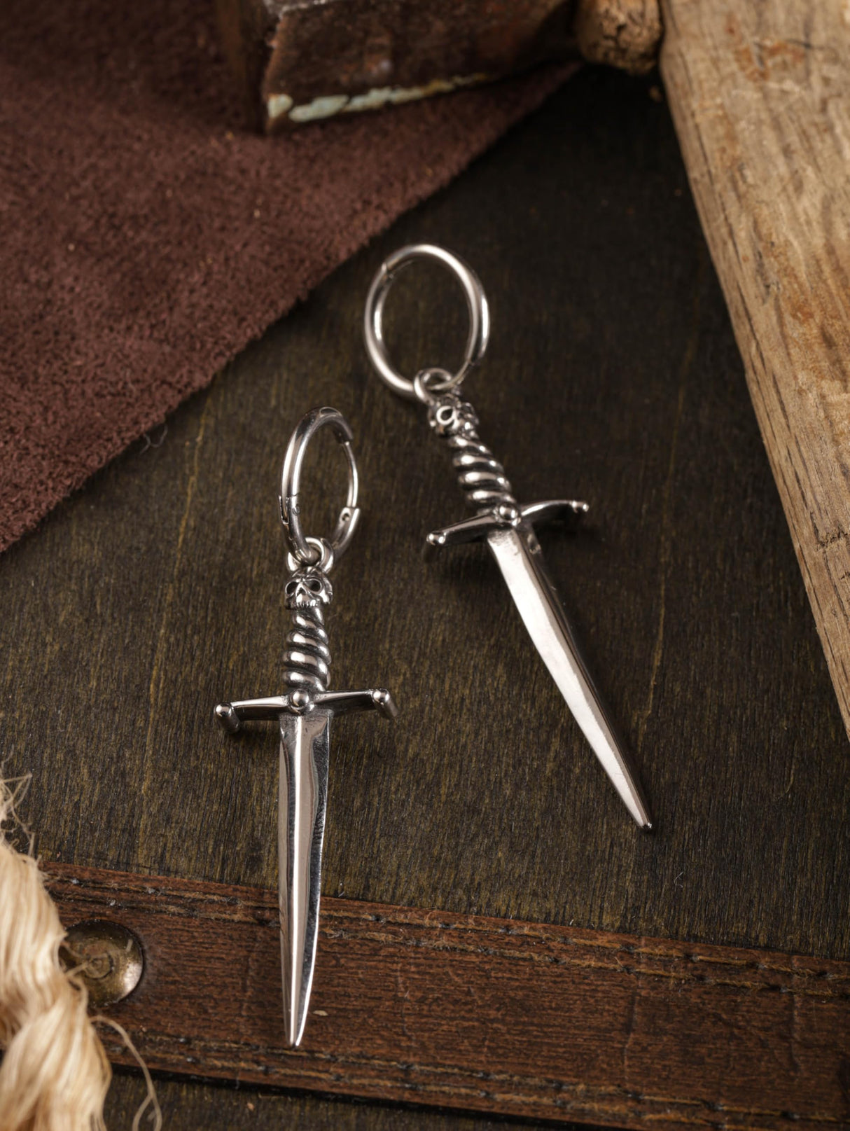HAQUIL Gothic Punk Sword Dangle Drop Earrings for Women, Goth Jewelry Gift