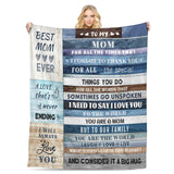 Gifts for Mom, Anniversary Birthday Gifts for Mom, Blanket to Mom from Daughter Son, Presents for Mother's Day,Christmas, Valentines, Soft Flannel Throw Blanket Bed Blanket (50x60)
