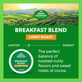 Green Mountain Breakfast Blend Coffee, K-Cup Pods, 96 Count