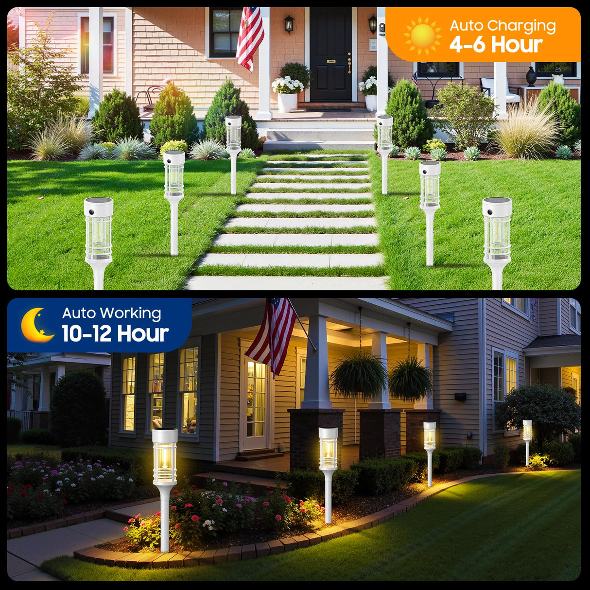 LETMY 6Pack 48 LED Halloween Decorations Outdoor Upgraded Swaying Solar Lights Outdoor, Waterproof Solar Firefly Lights Solar Halloween Lights for Pathway Yard Garden Decorations (Green)