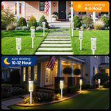 LETMY 6Pack 48 LED Halloween Decorations Outdoor Upgraded Swaying Solar Lights Outdoor, Waterproof Solar Firefly Lights Solar Halloween Lights for Pathway Yard Garden Decorations (Green)