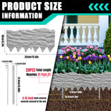 20-Pack No Dig Garden Edging Borders,20FT Plastic Lawn Edging