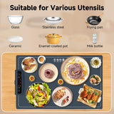 Food Warming Mat- Foldable Warming Mat for Food with Adjustable Temperature Control Time Moders Locking Function Electric Warming Tray for Parties,Home,Travel,Buffet Dark Blue
