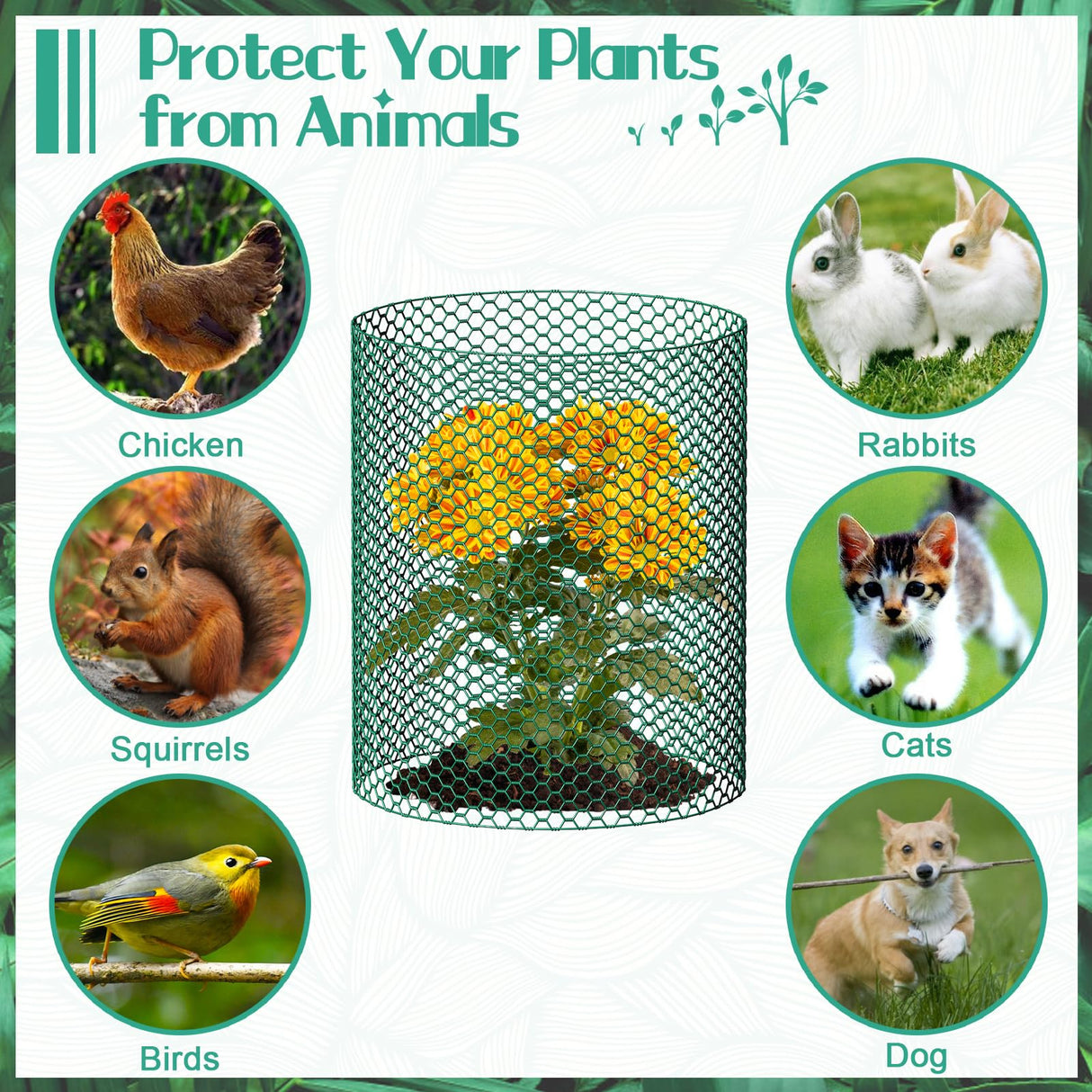 32.8ftx16In Plant Protectors from Animals,Plant Cages for Outdoor Plants