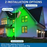 T-SUNUS Halloween Green Solar Lights Outdoor 2 Pack, IP65 Waterproof Garden Spotlights Auto On/Off Security Landscape Spotlight Spot Light for St. Patrick's Day Christmas Tree Patio Yard Driveway Pond