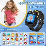 Kids Smart Watch Boys Gift Age 3-12 with 39 Games Alarm Clock Camera Video Music Player Pedometer Flashlight 12/24 hr HD Touch Screen Kids Watch Christmas Birthday Toys for Boys Ages 4 5 6 7 8 9 10