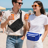 Trahzia Fanny Pack Cooler, Insulated Waist Pack Snack Bag, Portable Hip Pack for Beach, Camping and Hiking, Black