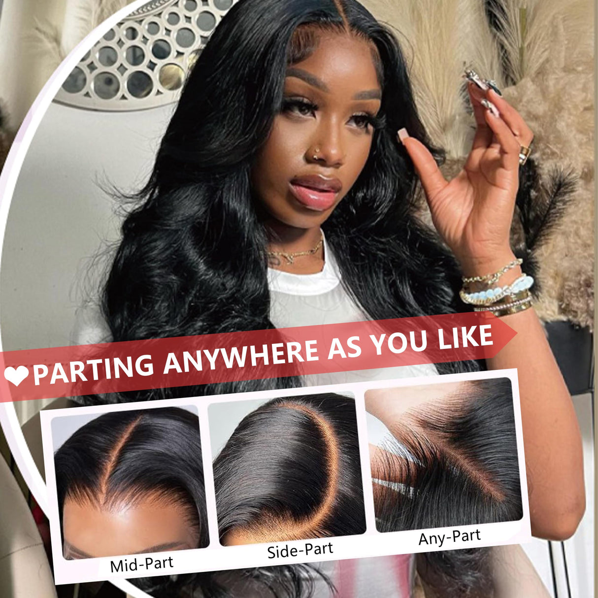 HOISAKA Wigs Human Hair 13x6 Lace Front Wigs Human Hair Body Wave 30 Inch Glueless Wig Human Hair Pre Plucked With Baby Hair 12A Brazilian Virgin Hair Wigs 200 Density