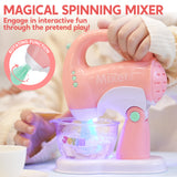 Joyin Play Kitchen Toys, Pretend and Play Food Kitchen Accessories Girls Toy with Coffee Maker, Mixer, Toaster with Realistic Lights& Sounds, Birthday Gift for Kids Gifts for Christmas