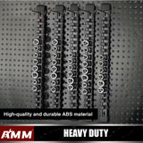 AMM 6-Piece Socket Organizer，3/8 inch Drive ABS Tools-Socket Holder，Heavy Duty Socket Racks，Premium Quality Socket Clip Rail Holder，The best tool trays in the garage