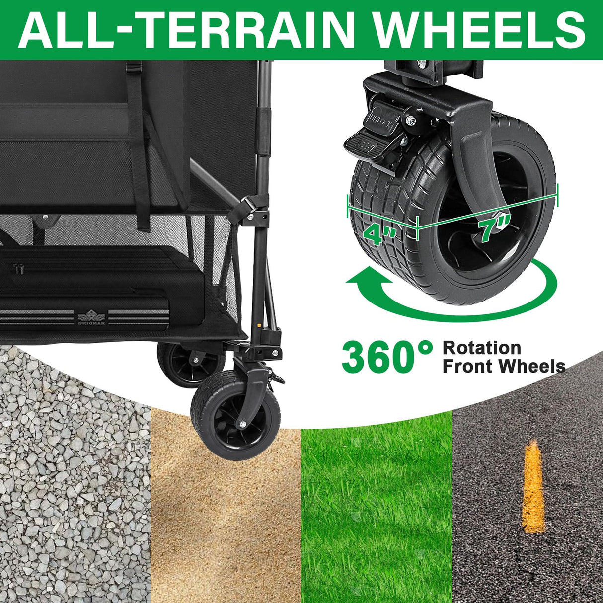 Double Decker Wagon 600lb Capacity & 400L Collapsible Sports Wagon
