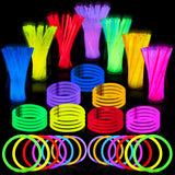 JOYIN 400 Pcs 8" Glowsticks, Halloween Supplies Pack, Bracelets Necklaces, Glow in the Dark Party Favors, Easter, Christmas, Football Party Supplies