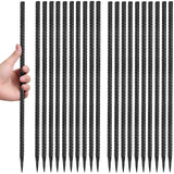 Homwin 16 inches Rebar Stakes 24-Pack Straight Metal Stakes Heavy Duty 5/16" Diameter Ground Stake for Tent, Fence, Landscaping, Concrete Forming, Outdoor Decoration and Plant Support