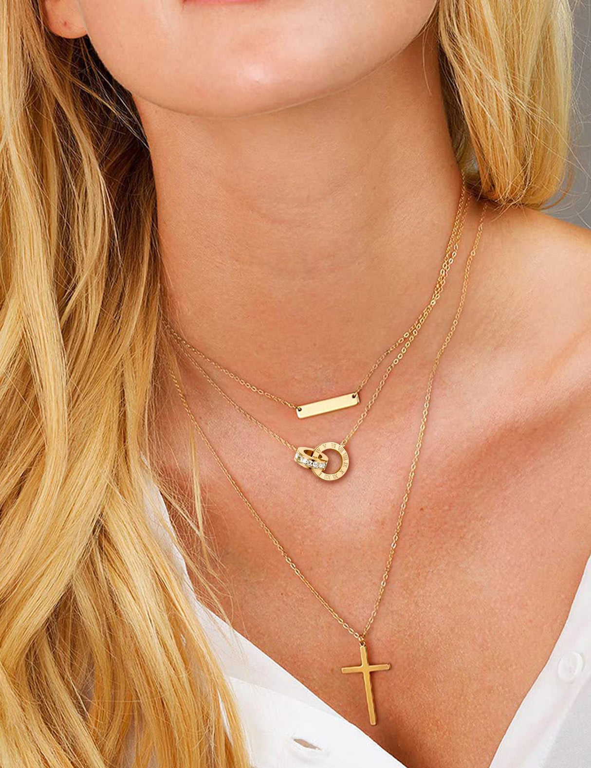 AILPIWE Gold Jewelry Set for Women Dainty Circle Jewelry Sets