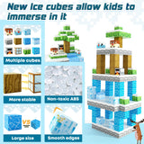 Magnetic Blocks-Build Mine Magnet World Ice Edtion Building Craft, Toys for Girls Age 3 4 5 6 7 8 STEM Sensory Kids Games Toys for Toddler Christmas Birthday Gifts for 3+ Years Old Girls & Boys